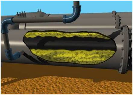 asphaltene deposits restrict pipeline flow and raise pressure
